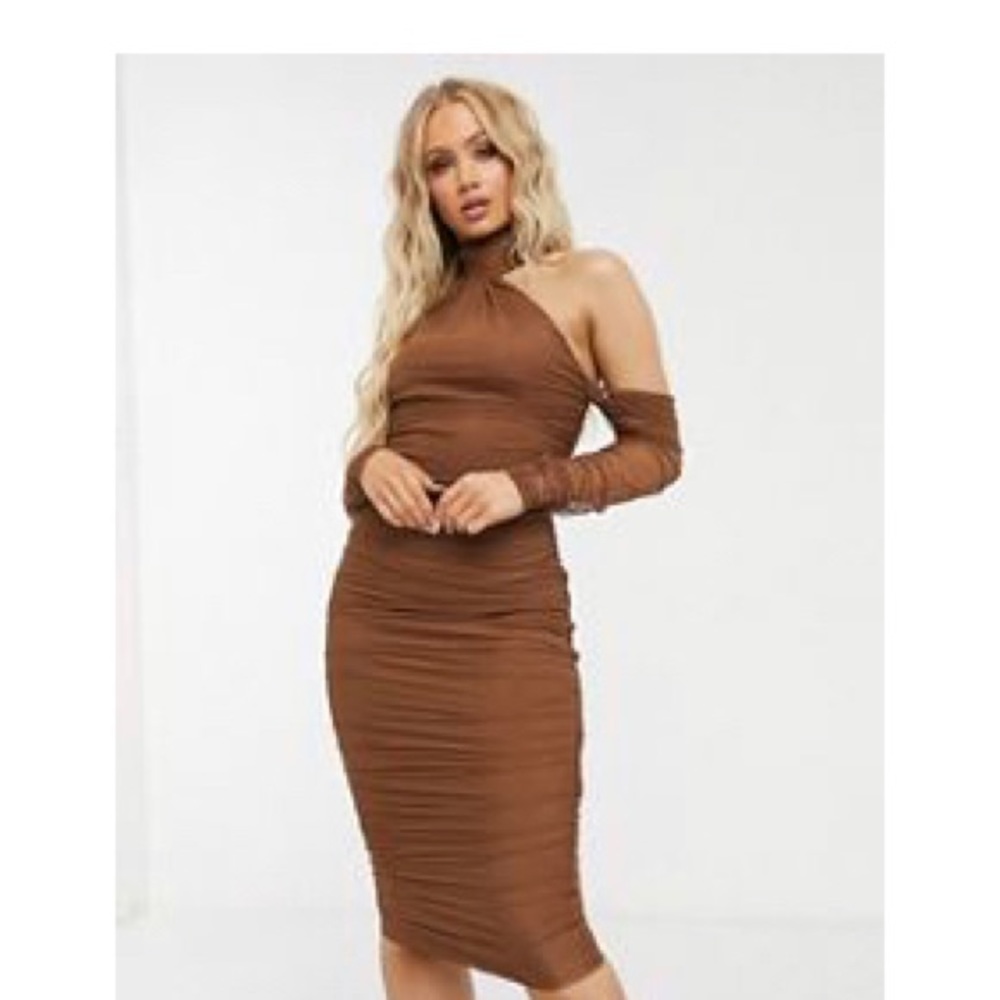 ASOS Brown Rouged Dress